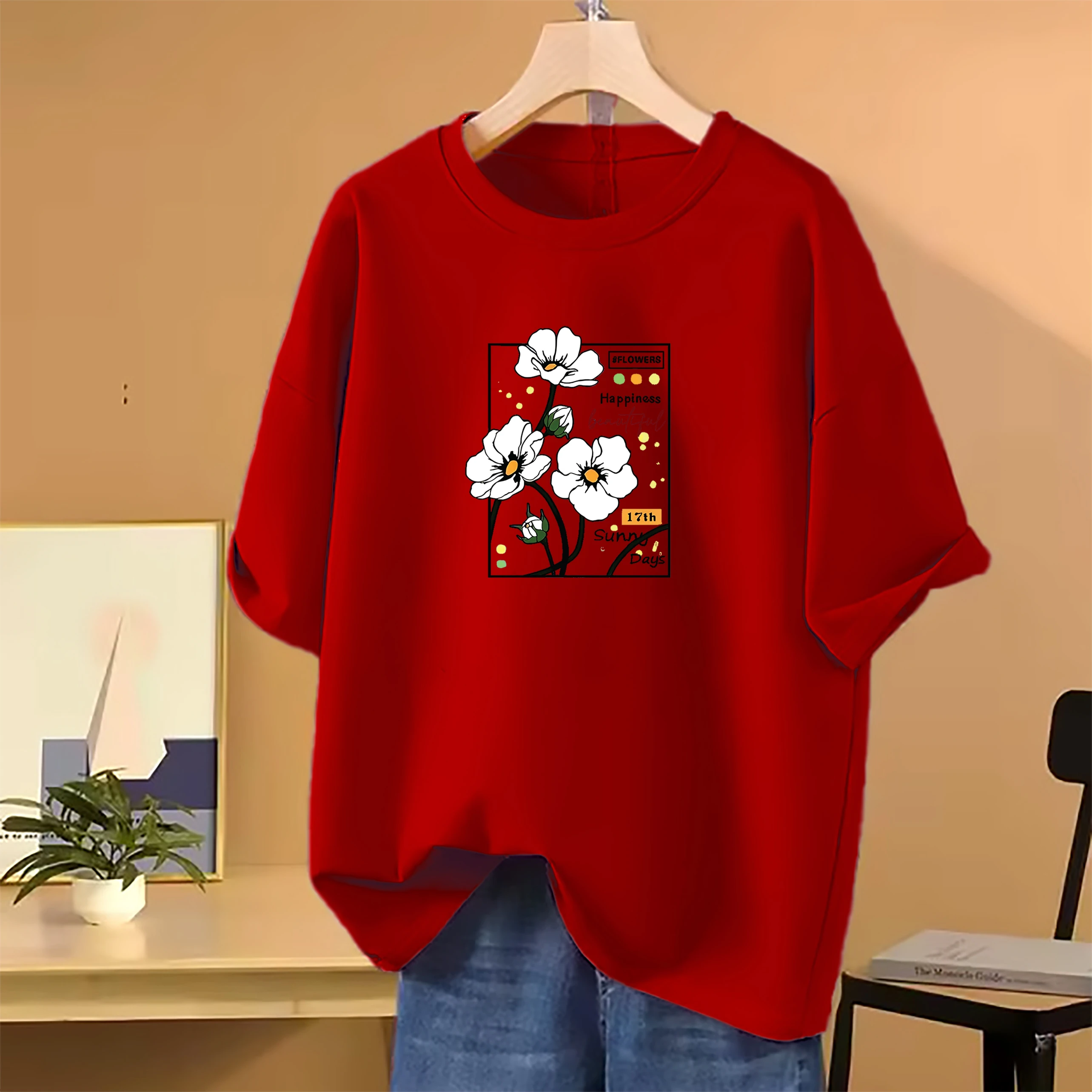 Drop Shoulder T-shirt for Women